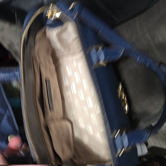 Michael Kors Navy Crossbody Bag with Gold Accents - Picture 2 of 2